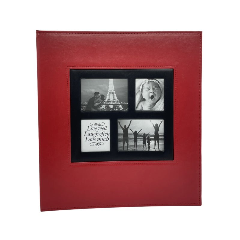 Extra Large 600-Pocket Leather Photo Album - Navy