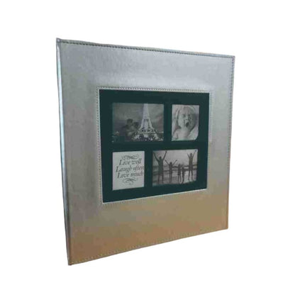 Extra Large 600-Pocket Leather Photo Album - Navy