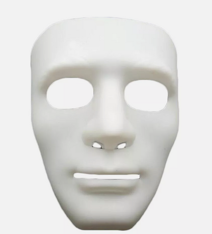 2x Robot Plain Mask Purge Style Halloween Scary Ghost Blank Mask Unisex - 2x Blue
