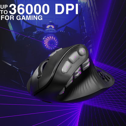 SOLAKAKA E9 Pro Vertical MMO Mouse Tri-Mode 36000 DPI 8000Hz PAW3395
