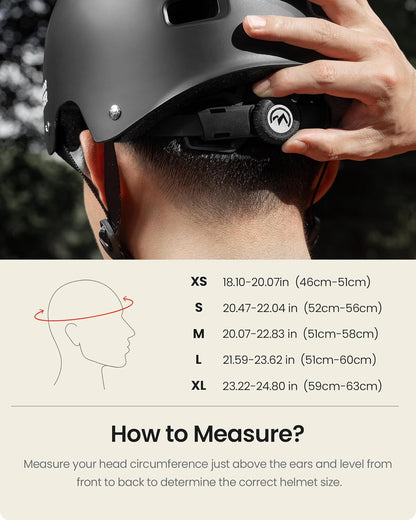 OutdoorMaster Skateboard Cycling Helmet - Two Removable Liners Ventilation Multi-Sport Scooter Roller Skate Inline Skating Rollerblading for  Adults-Black-Small