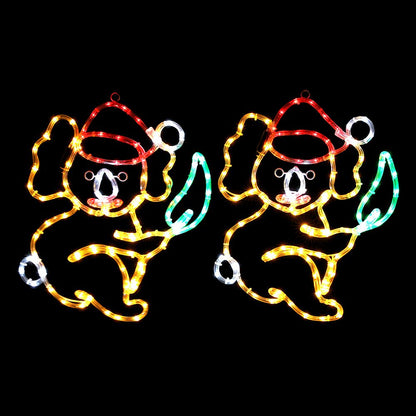 Jingle Jollys Christmas Lights LED Koala Xmas Decoration Home 2 Pcs