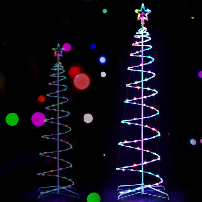 Jingle Jollys Christmas Tree 1.8m 100 RGB LED Rope Lights Xmas Trees Decoration