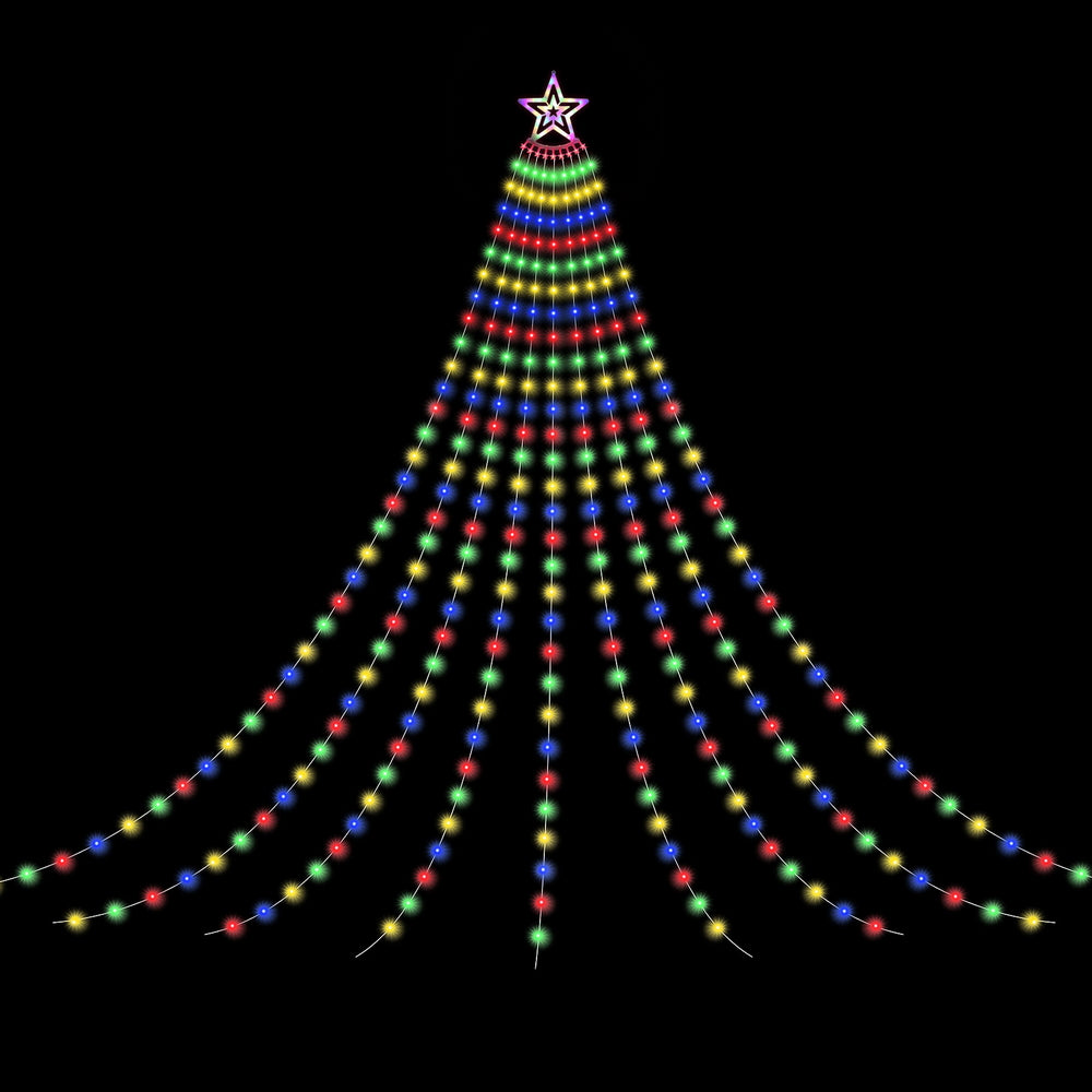 Jingle Jollys 3.8M Christmas Lights Waterfall String Light 340 LED