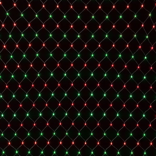 Jingle Jollys Christmas Lights 6x4m Christmas Net Lights 1000LED Red Green Festive Lighting