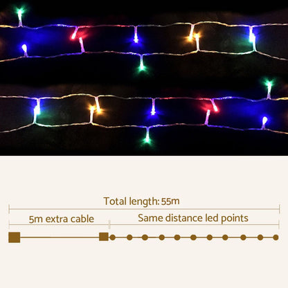 Jingle Jollys 50M Christmas Lights String Light Xmas Decoration Multi Colour